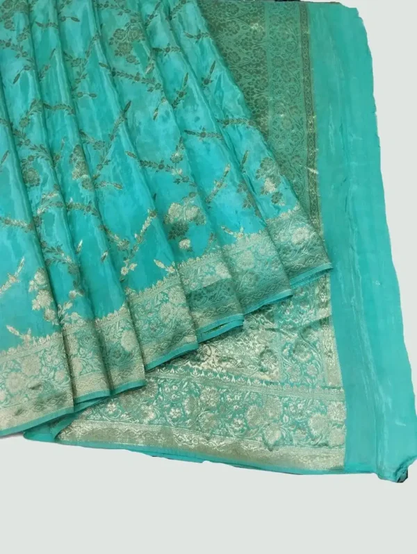 Green Crepe Silk Saree