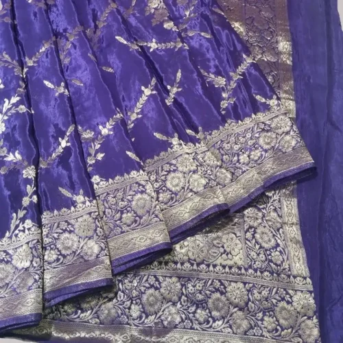 Light Purple Crepe Silk Saree Light Purple Crepe Silk Saree