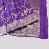 Purple Crepe Silk Saree Purple Crepe Silk Saree