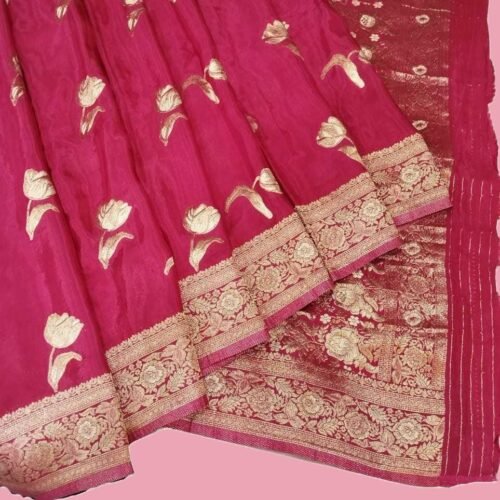Rani Crepe Silk Saree Rani Crepe Silk Saree