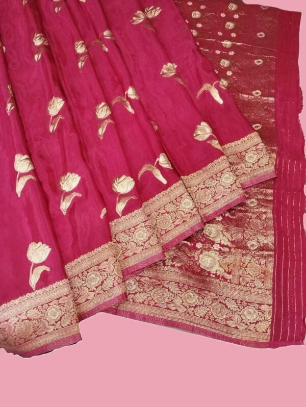 Rani Crepe Silk Saree