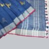 Royal Blue Pure Linen Saree