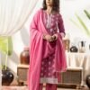 Dark Pink Stitched Suit