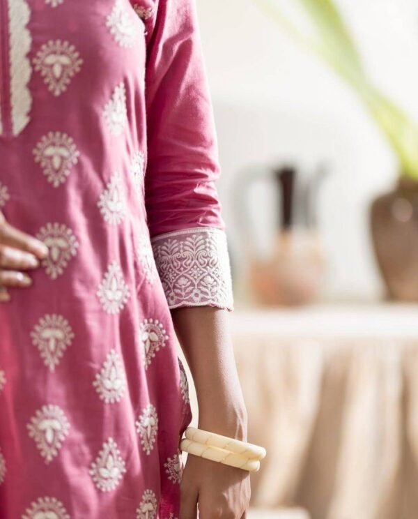 Dark Pink Stitched Suit