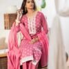 Dark Pink Office Wear Stitched Suit