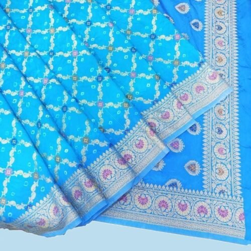 Sky Blue Banarasi Silk Saree Sky Blue Banarasi Silk Saree
