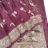 Wine Crepe Silk Saree