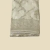 Cream Crepe Silk Saree