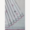 white linen saree white linen saree