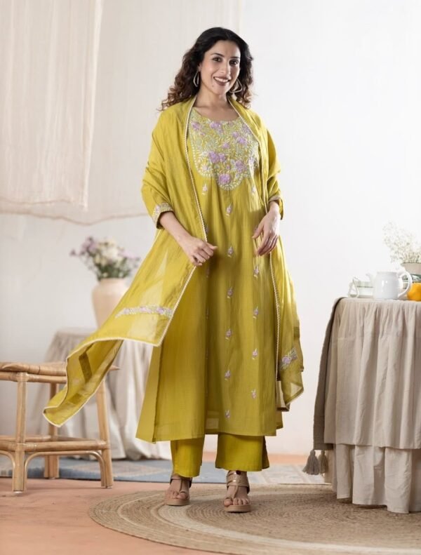 Mustard Yellow Stitched Suit