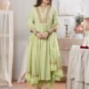 Pista Green Stitched Suit