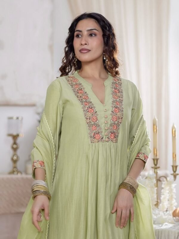 Pista Green Stitched Suit