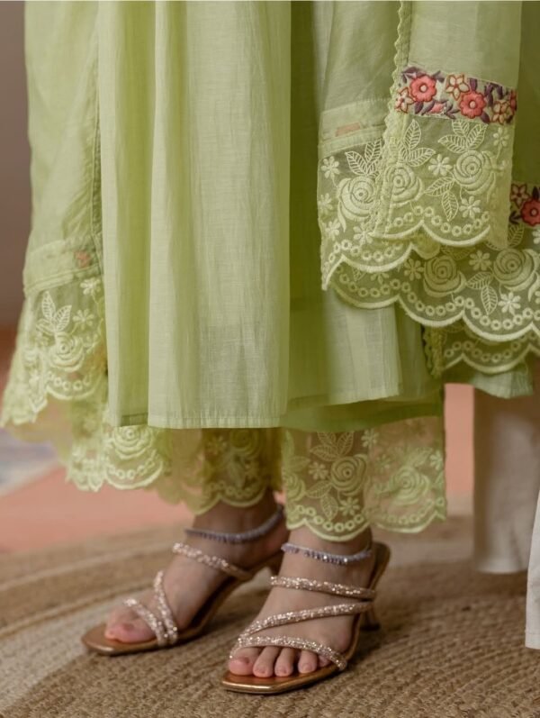 Pista Green Stitched Suit