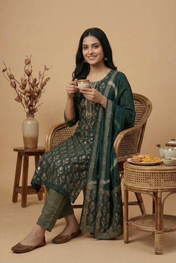 Green Unstitched Suit