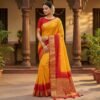Mustard Dola Silk Saree
