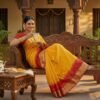 Mustard Dola Silk Saree
