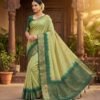 BS001585-1(1) Sea Green Dola Silk Saree