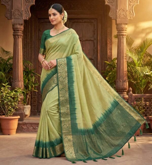 BS001585-1(1) Sea Green Dola Silk Saree