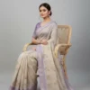 BS001897-2(3) Lavender Tusser Silk Saree