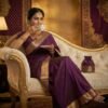 Dark Purple Dola Silk Saree