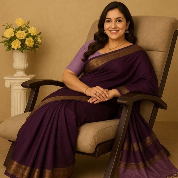 Deep Wine Silk Saree