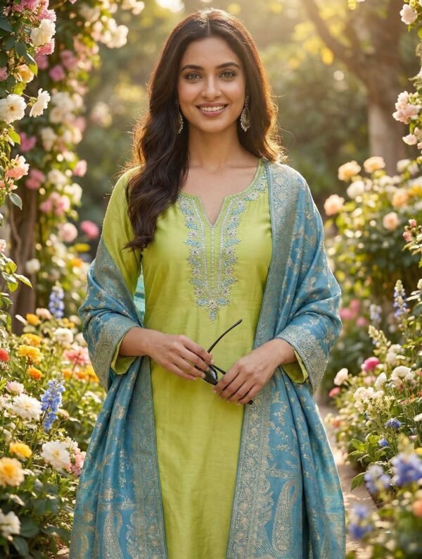 Lemon Green Unstitched Suit