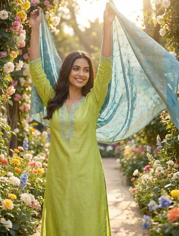 Lemon Green Unstitched Suit