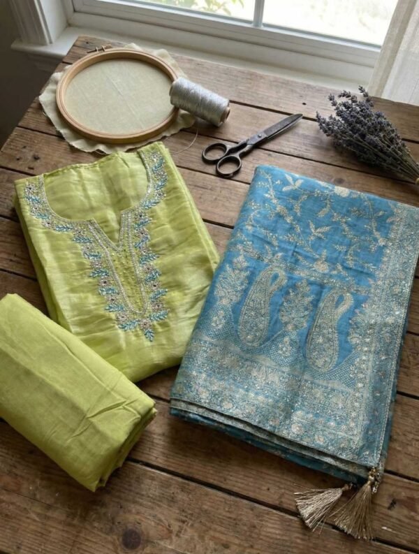 Lemon Green Unstitched Suit