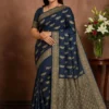 Navy Blue Silk Saree