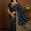 Navy Blue Silk Saree