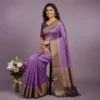 Lavender Dola Silk Saree