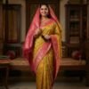 BS002187-1(3) Mustard Pink Kanjivaram Silk Saree