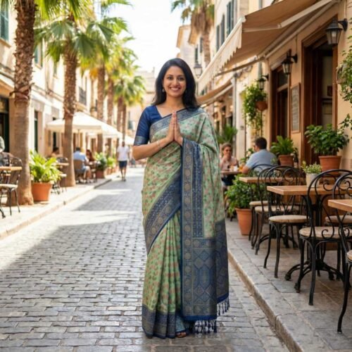 Pista Green Kanjivaram Silk Saree