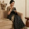 Black Cotton Silk Saree