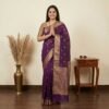 Purple Cotton Silk Saree