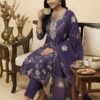 BS002271-1(2) Dark Purple Unstitched Suit