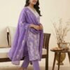 BS002278-1(1) Light Purple Unstitched Suit