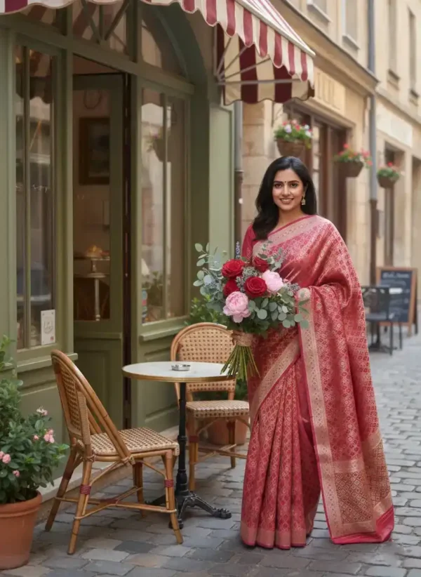 Pink Kanjivaram Silk Saree