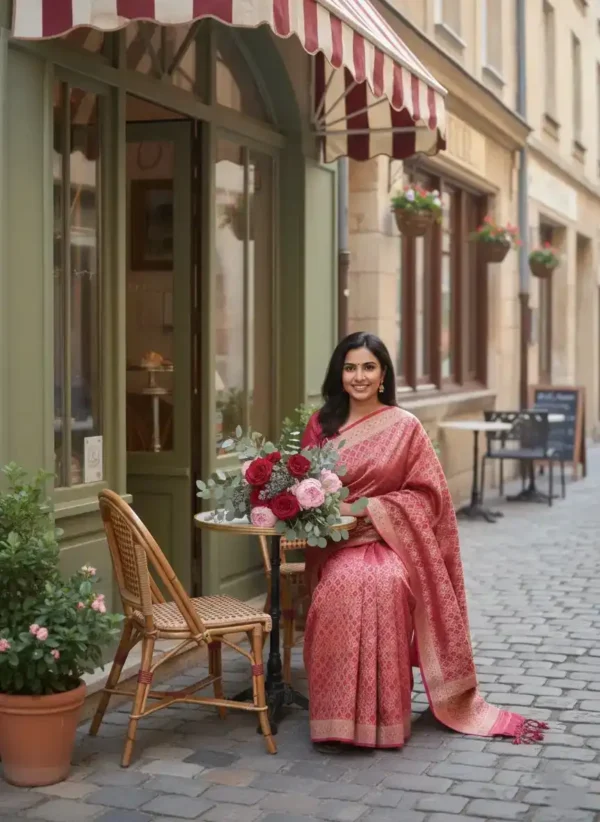 Pink Kanjivaram Silk Saree