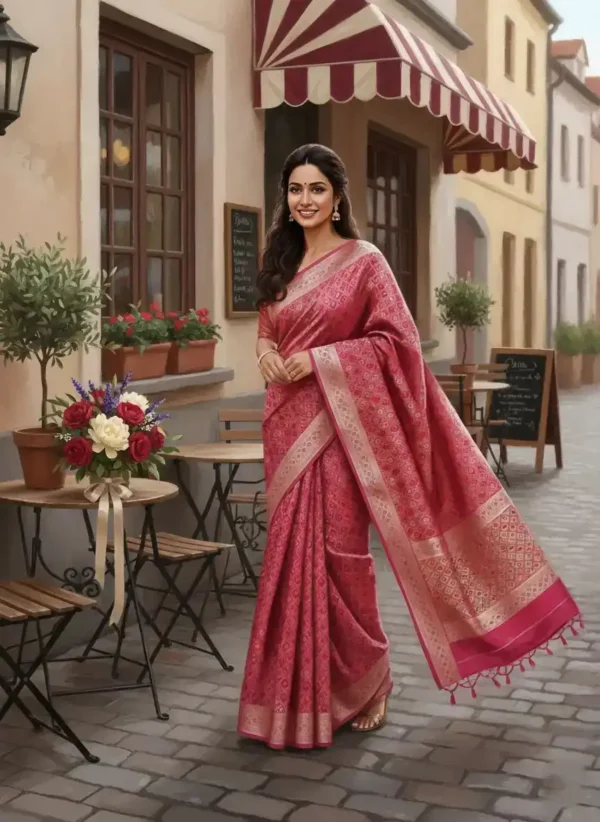 Pink Kanjivaram Silk Saree