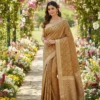 Mustard Kanjivaram Silk Saree