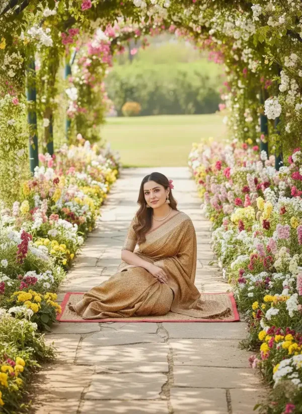 Mustard Kanjivaram Silk Saree