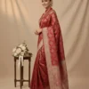 Handwoven Red Banarasi Silk Saree