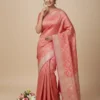 BS002301-2(3) Gajri Banarasi Silk Saree with Butta Design