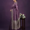 Purple Zari-Woven Banarasi Silk Saree