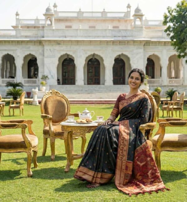 BS002302-1(4) Black Kanjivaram Silk Saree