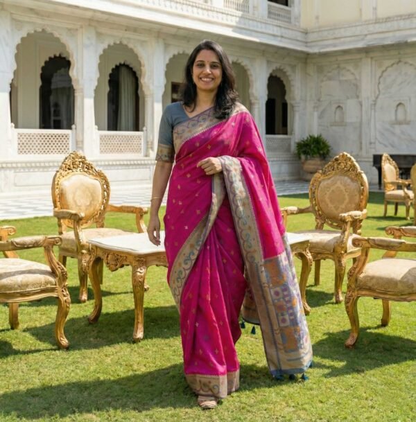 Magenta Kanjivaram Silk Saree