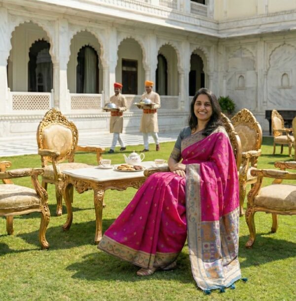Magenta Kanjivaram Silk Saree