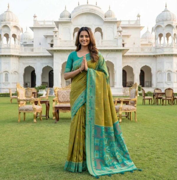 BS002302-5(2) Muddy Yellow Kanjivaram Silk Saree