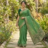 BS002314-1(3) Green Dola Silk Saree